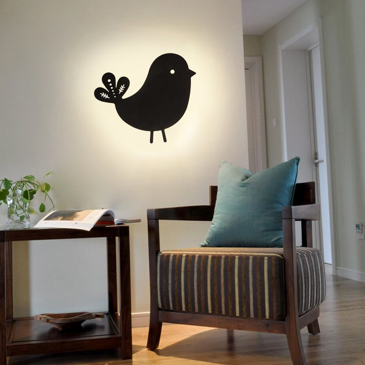 Eye-Caring Modern Wall Light Animal Wood LED Sconce Light for Kid Bedroom Stairway Clearhalo 'Wall Lamps & Sconces' 'Wall Lights' Lighting' 73892