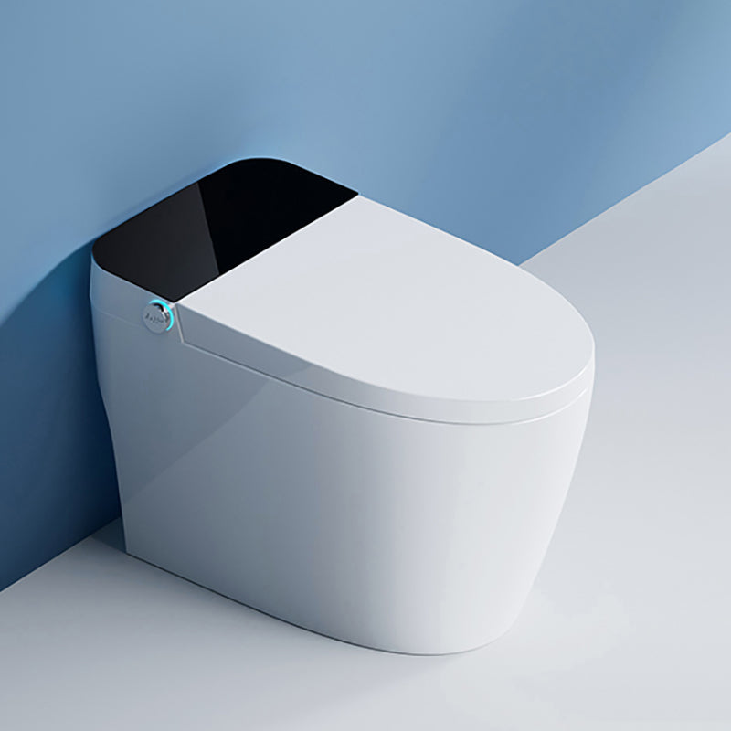 Elongated Smart Bidet with Tank All-In-One Ceramic Bidet with Heated Seat White/ Black Clearhalo 'Bathroom Remodel & Bathroom Fixtures' 'Bidets' 'Home Improvement' 'home_improvement' 'home_improvement_bidets' 'Toilets & Bidets' 7389940