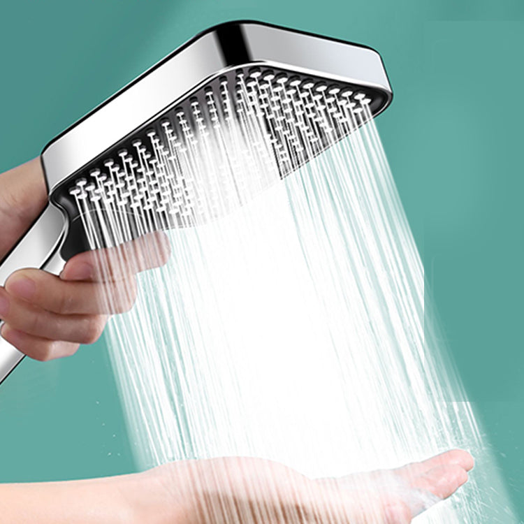 Modern Rectangular Hand Shower Self-Cleaning Wall-Mount Hand Shower Clearhalo 'Bathroom Remodel & Bathroom Fixtures' 'Home Improvement' 'home_improvement' 'home_improvement_shower_heads' 'Shower Heads' 'shower_heads' 'Showers & Bathtubs Plumbing' 'Showers & Bathtubs' 7390031