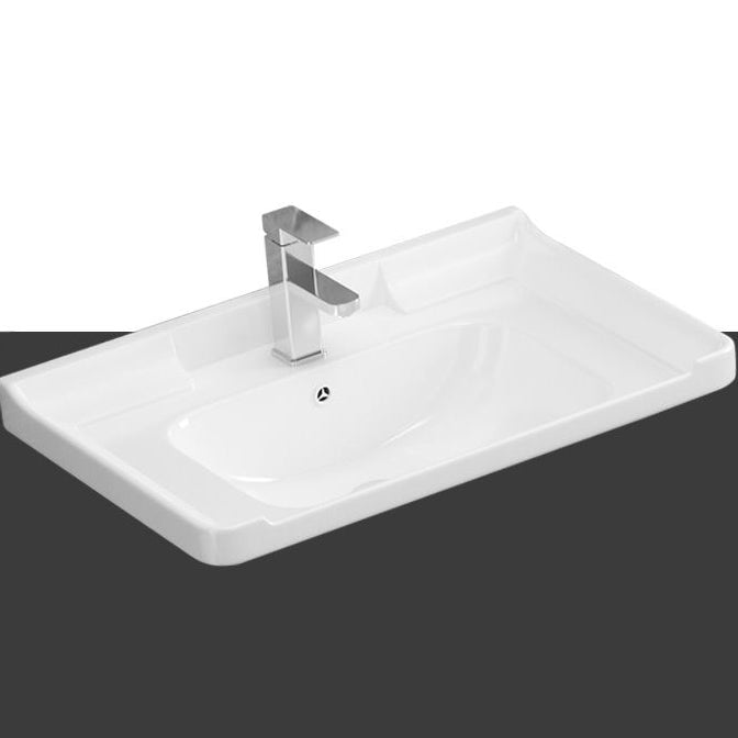 Wall Mount Single Bathroom Vanity Modern White Rectangular Wood Vanity Set Clearhalo 'Bathroom Remodel & Bathroom Fixtures' 'Bathroom Vanities' 'bathroom_vanities' 'Home Improvement' 'home_improvement' 'home_improvement_bathroom_vanities' 7390349