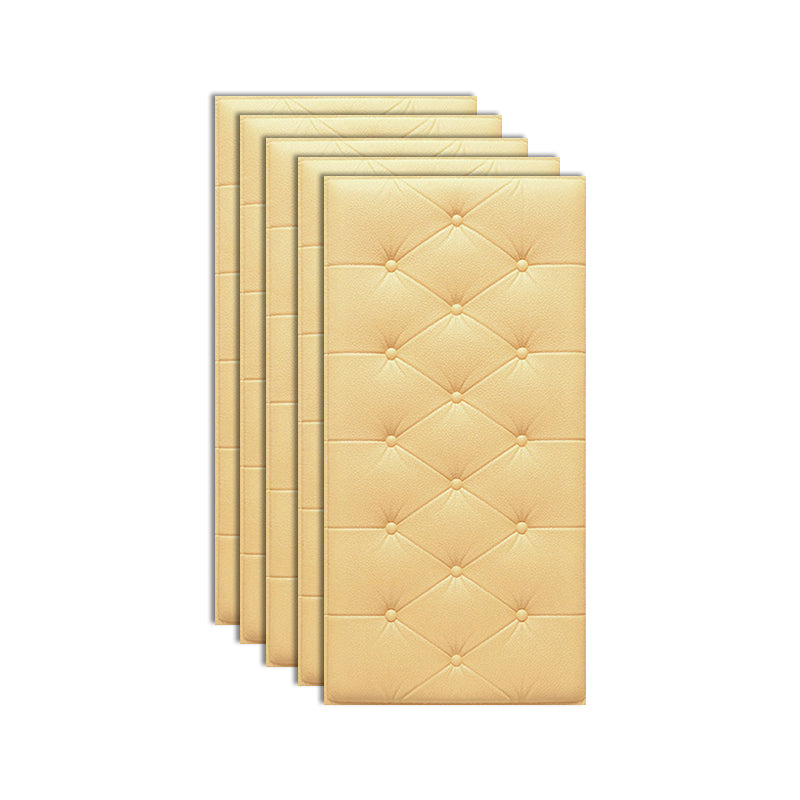 3D Backsplash Panels Contemporary Peel and Stick Wall Paneling Beige 5-Piece Set Clearhalo 'Flooring 'Home Improvement' 'home_improvement' 'home_improvement_wall_paneling' 'Wall Paneling' 'wall_paneling' 'Walls & Ceilings' Walls and Ceiling' 7391910