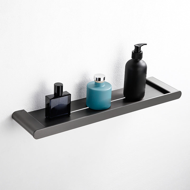 Modern Matte Gray Bathroom Accessory Set Bath Shelf/Towel Bar & Paper Holder Included Clearhalo 'Bathroom Hardware Sets' 'Bathroom Hardware' 'Bathroom Remodel & Bathroom Fixtures' 'bathroom_hardware_sets' 'Home Improvement' 'home_improvement' 'home_improvement_bathroom_hardware_sets' 7392165