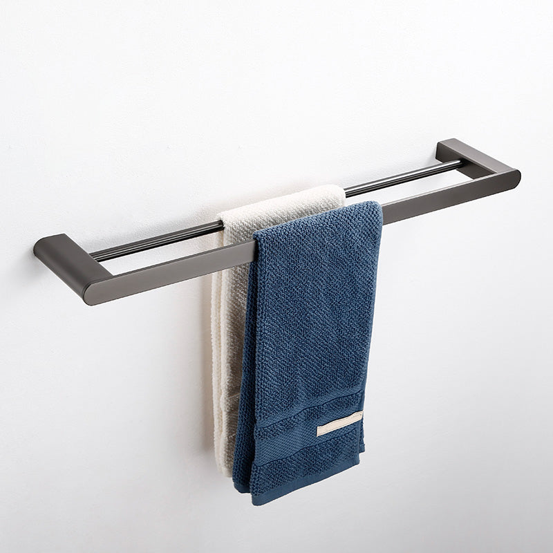 Modern Matte Gray Bathroom Accessory Set Bath Shelf/Towel Bar & Paper Holder Included Clearhalo 'Bathroom Hardware Sets' 'Bathroom Hardware' 'Bathroom Remodel & Bathroom Fixtures' 'bathroom_hardware_sets' 'Home Improvement' 'home_improvement' 'home_improvement_bathroom_hardware_sets' 7392178