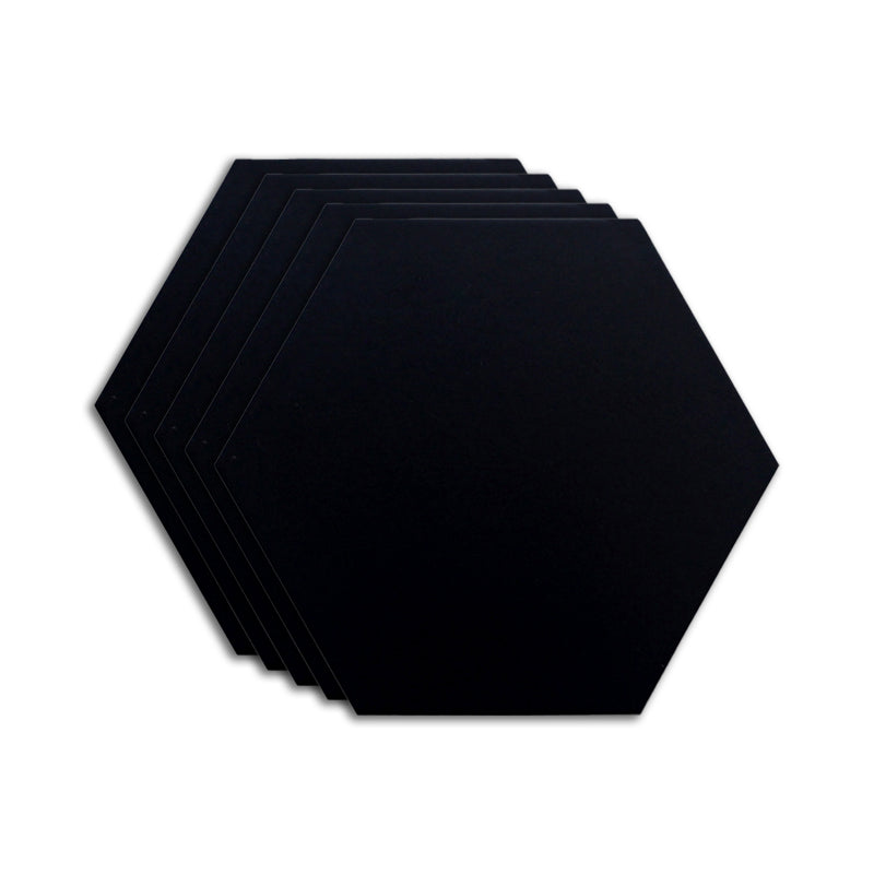 Contemporary Style Waterproof Floor Tile Straight Edge Hexagon Floor Tile Black Clearhalo 'Floor Tiles & Wall Tiles' 'floor_tiles_wall_tiles' 'Flooring 'Home Improvement' 'home_improvement' 'home_improvement_floor_tiles_wall_tiles' Walls and Ceiling' 7392441