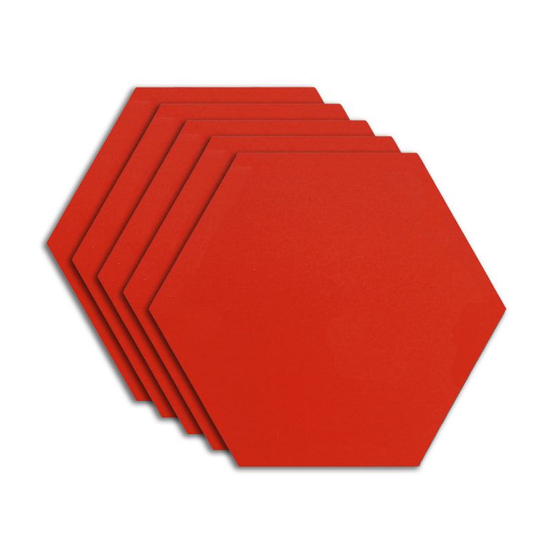 Contemporary Style Waterproof Floor Tile Straight Edge Hexagon Floor Tile Red Clearhalo 'Floor Tiles & Wall Tiles' 'floor_tiles_wall_tiles' 'Flooring 'Home Improvement' 'home_improvement' 'home_improvement_floor_tiles_wall_tiles' Walls and Ceiling' 7392451