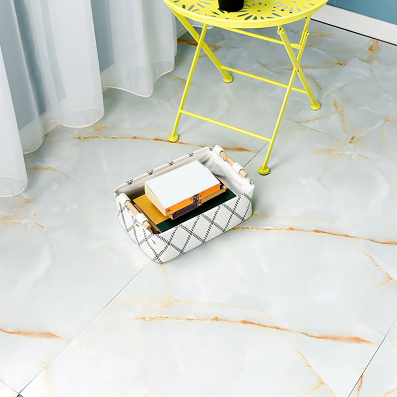 Water Resistant Plastic Floor Stone Look Square Edge Floor Tile White-Saffron Clearhalo 'Flooring 'Home Improvement' 'home_improvement' 'home_improvement_vinyl_flooring' 'Vinyl Flooring' 'vinyl_flooring' Walls and Ceiling' 7392495