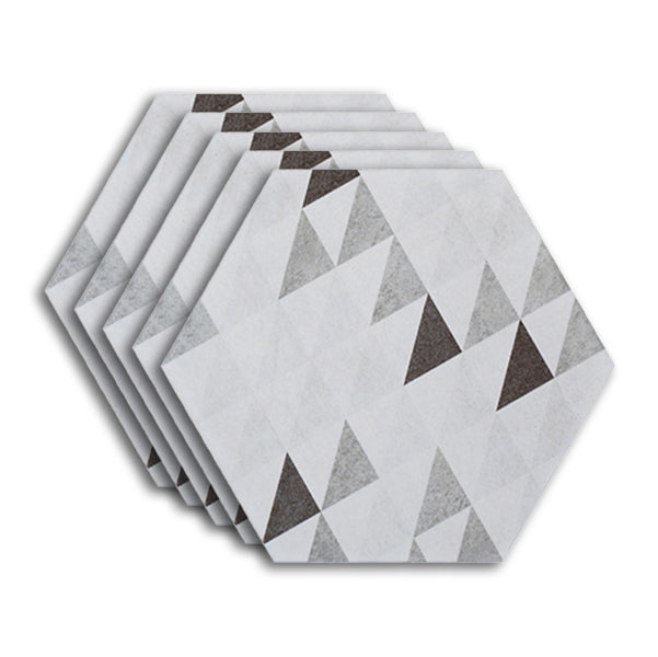 Modern Style Waterproof Floor Tile Straight Edge Hexagon Floor Tile Light Gray-White Clearhalo 'Floor Tiles & Wall Tiles' 'floor_tiles_wall_tiles' 'Flooring 'Home Improvement' 'home_improvement' 'home_improvement_floor_tiles_wall_tiles' Walls and Ceiling' 7392503