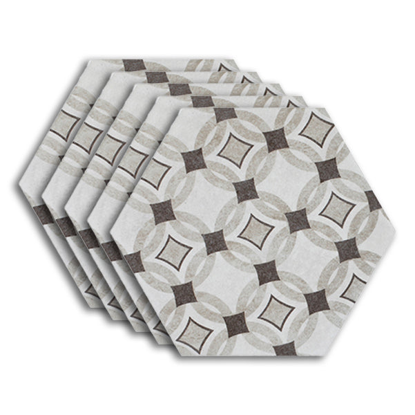 Modern Style Waterproof Floor Tile Straight Edge Hexagon Floor Tile Light Heather Gray Clearhalo 'Floor Tiles & Wall Tiles' 'floor_tiles_wall_tiles' 'Flooring 'Home Improvement' 'home_improvement' 'home_improvement_floor_tiles_wall_tiles' Walls and Ceiling' 7392507