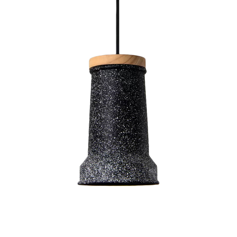 Black/Grey/White Cylinder Hanging Light Industrial Cement 1-Head Restaurant Pendant Lamp Fixture Clearhalo 'Ceiling Lights' 'Industrial Pendants' 'Industrial' 'Middle Century Pendants' 'Pendant Lights' 'Pendants' 'Tiffany' Lighting' 739352