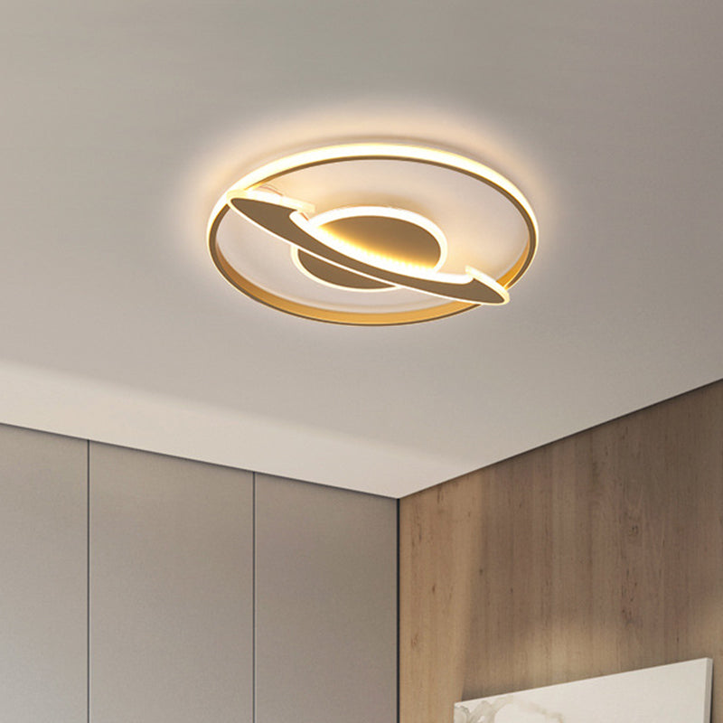 Nordic Mountain/Starfish Acrylic Flush Light LED Flush Mount Recessed Lighting in Golden for Bedroom Clearhalo 'Ceiling Lights' 'Close To Ceiling Lights' 'Close to ceiling' 'Flush mount' Lighting' 739371