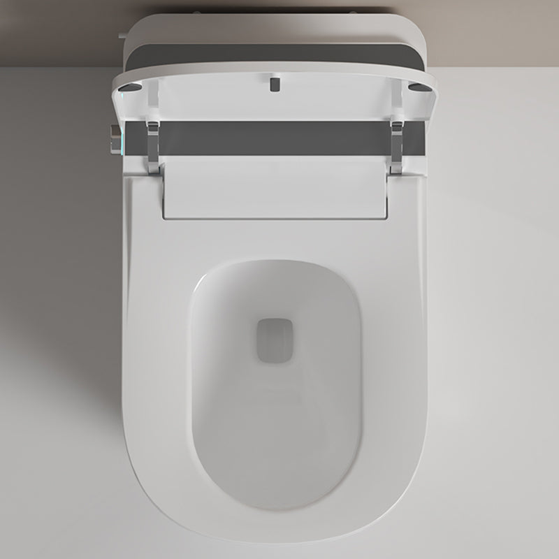 Elongated Floor Mount Bidet Gloss Finish Smart Bidet in White Clearhalo 'Bathroom Remodel & Bathroom Fixtures' 'Bidets' 'Home Improvement' 'home_improvement' 'home_improvement_bidets' 'Toilets & Bidets' 7393896