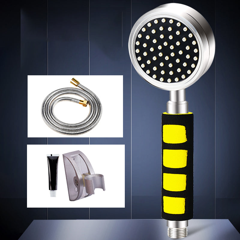 Modern Aluminium Hand Shower Water Efficient Wall-Mount Hand Shower Silver Shower & Hose & Hole-free Wall Seat Clearhalo 'Bathroom Remodel & Bathroom Fixtures' 'Home Improvement' 'home_improvement' 'home_improvement_shower_heads' 'Shower Heads' 'shower_heads' 'Showers & Bathtubs Plumbing' 'Showers & Bathtubs' 7394050