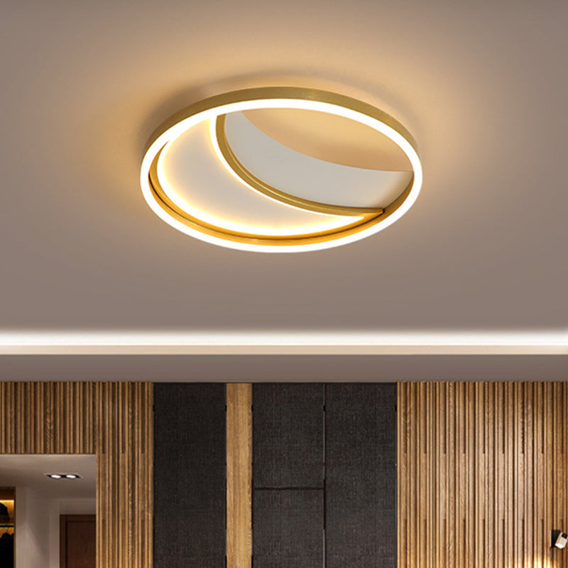 Moon Bedroom Ceiling Mounted Light Acrylic LED Creative Flush Mount Spotlight in Gold Clearhalo 'Ceiling Lights' 'Close To Ceiling Lights' 'Close to ceiling' 'Flush mount' Lighting' 739415