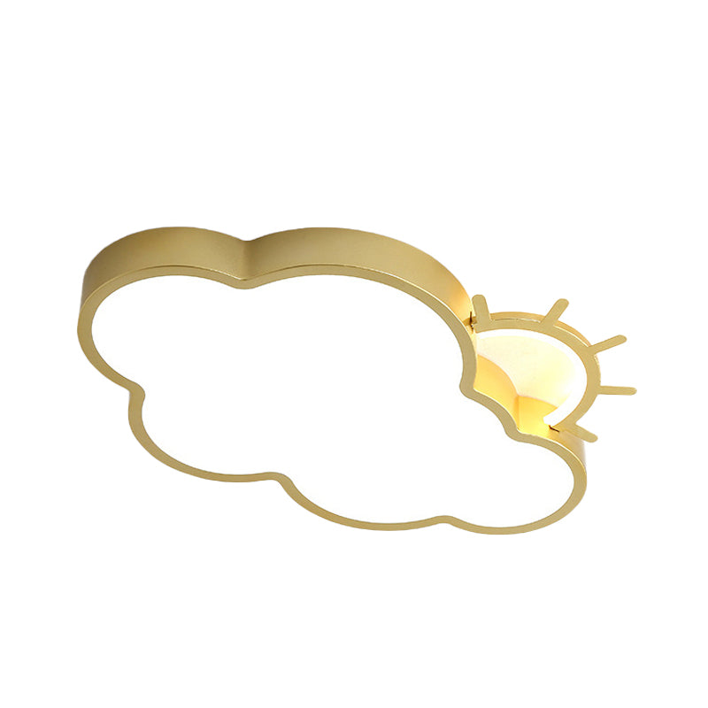 Acrylic Cloud Flush Mount Lamp Minimalist LED Gold Close to Ceiling Light for Bedroom Clearhalo 'Ceiling Lights' 'Close To Ceiling Lights' 'Close to ceiling' 'Flush mount' Lighting' 739424