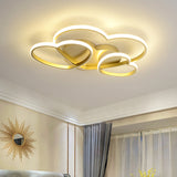 Heart Design Acrylic Ceiling Lighting Minimalist LED White/Pink/Gold Finish Flush Mount Light Fixture Gold Clearhalo 'Ceiling Lights' 'Close To Ceiling Lights' 'Close to ceiling' 'Flush mount' Lighting' 739460