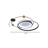 Acrylic Universe Flush Light Fixture Cartoon Style LED Close to Ceiling Lamp in Gold, White/Warm Light Clearhalo 'Ceiling Lights' 'Close To Ceiling Lights' 'Close to ceiling' 'Flush mount' Lighting' 739481