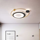 Acrylic Orbit Flush Mount Spotlight Modern LED Gold Finish Close to Ceiling Lighting in Warm/White Light Clearhalo 'Ceiling Lights' 'Close To Ceiling Lights' 'Close to ceiling' 'Flush mount' Lighting' 739592