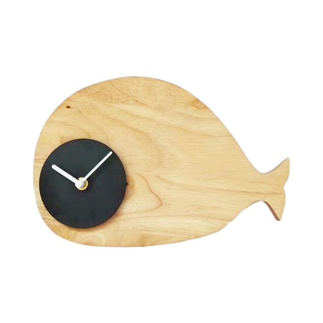 Cloud Boys Girls Bedroom Wall Lighting with Clock Wood Cartoon Wall Lamp in Beige Black Whale Clearhalo 'Wall Lamps & Sconces' 'Wall Lights' Lighting' 73960