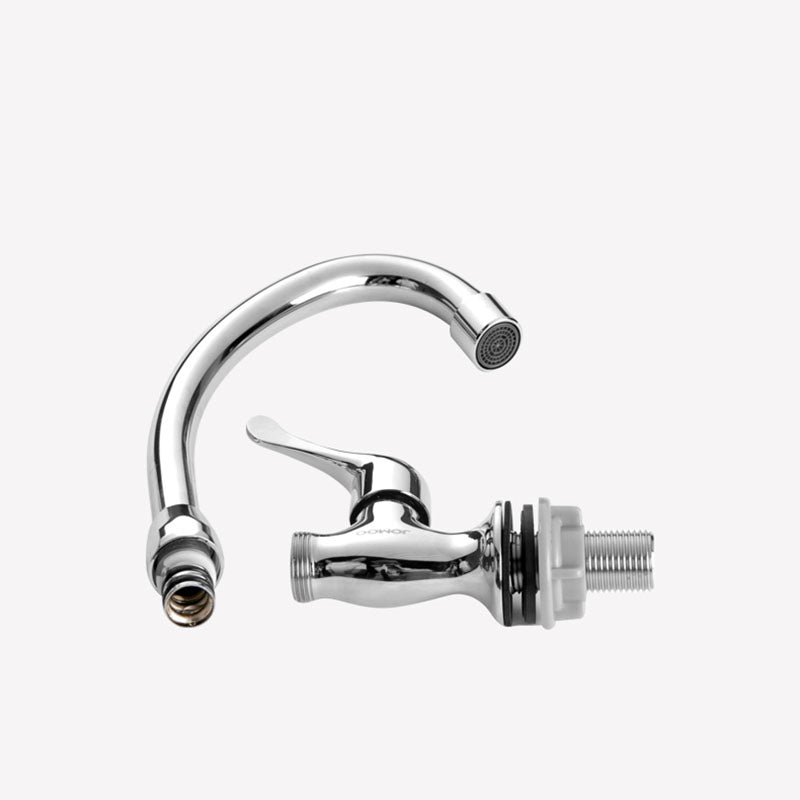 Modern Style Bar Faucet Brass Lever Handle Gooseneck Bar Faucet Clearhalo 'Home Improvement' 'home_improvement' 'home_improvement_kitchen_faucets' 'Kitchen Faucets' 'Kitchen Remodel & Kitchen Fixtures' 'Kitchen Sinks & Faucet Components' 'kitchen_faucets' 7396893