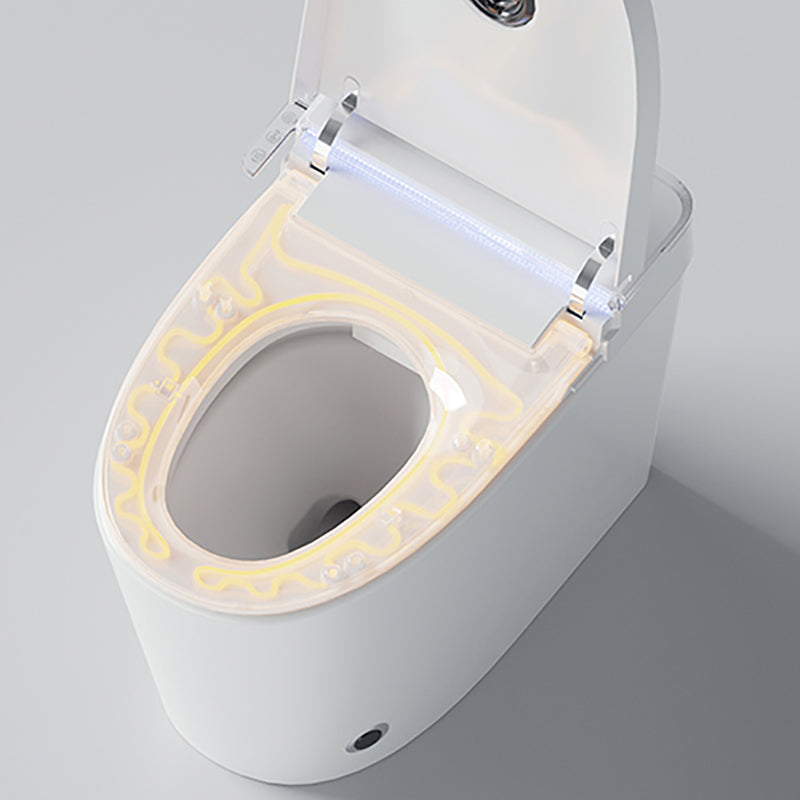 White Smart Toilet Elongated Bidet Seat with Unlimited Warm Water Clearhalo 'Bathroom Remodel & Bathroom Fixtures' 'Bidets' 'Home Improvement' 'home_improvement' 'home_improvement_bidets' 'Toilets & Bidets' 7398487