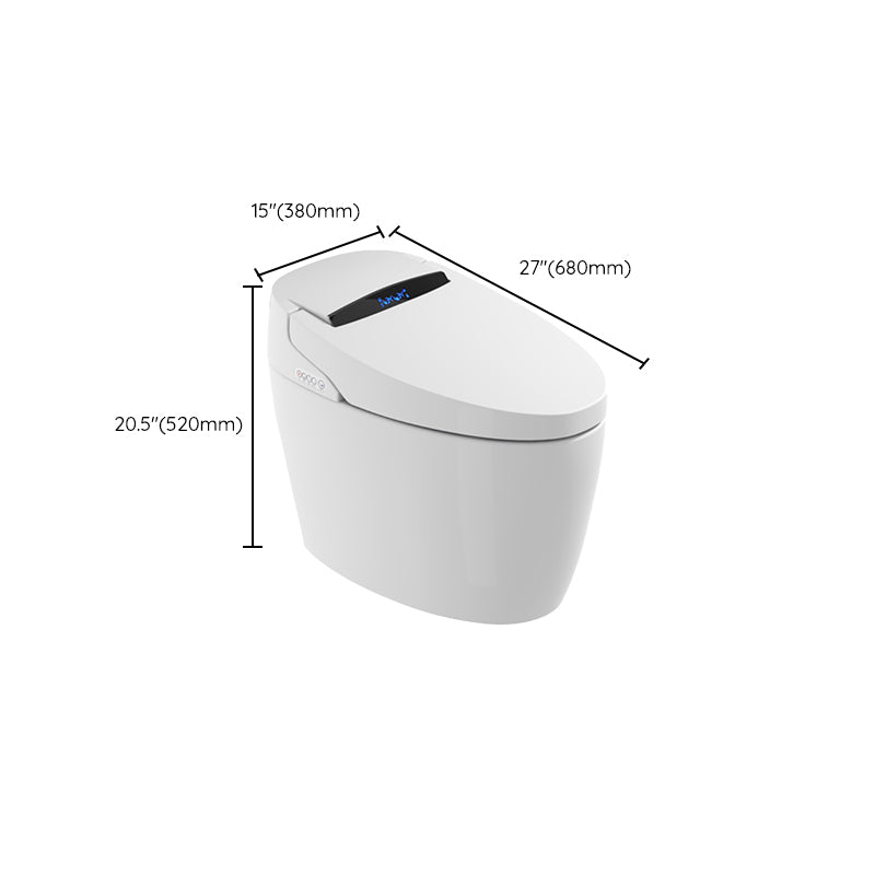 Temperature Control Floor Mount Bidet Elongated Smart Bidet in White Clearhalo 'Bathroom Remodel & Bathroom Fixtures' 'Bidets' 'Home Improvement' 'home_improvement' 'home_improvement_bidets' 'Toilets & Bidets' 7398514