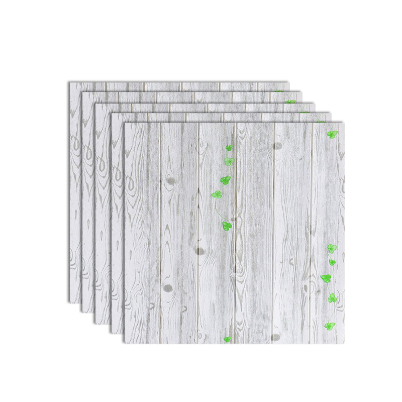 Plastic Wall Paneling Peel and Stick 3D Wall Paneling with Waterproof White/ Green Clearhalo 'Flooring 'Home Improvement' 'home_improvement' 'home_improvement_wall_paneling' 'Wall Paneling' 'wall_paneling' 'Walls & Ceilings' Walls and Ceiling' 7401586