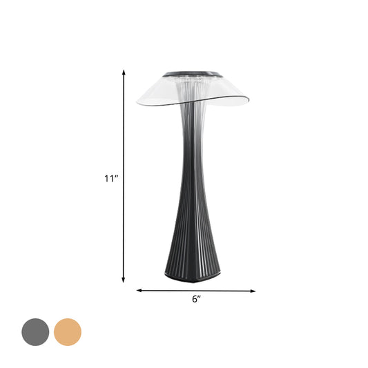 Grey/Rose Gold Slim Waist Desk Light Contemporary Acrylic Touch Control LED Night Table Lamp Clearhalo 'Lamps' 'Table Lamps' Lighting' 740192