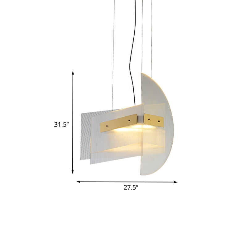 Gold Geometric Chandelier Lamp Contemporary Clear Glass LED Hanging Light Fixture for Dining Room Clearhalo 'Ceiling Lights' 'Chandeliers' 'Glass shade' 'Glass' 'Island Lights' 'Modern Chandeliers' 'Modern' Lighting' 740213