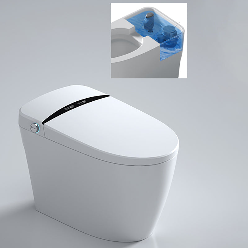 Elongated Toilet Seat Bidet White One-Piece Smart Toilet Bidet with Unlimited Warm Water Clearhalo 'Bathroom Remodel & Bathroom Fixtures' 'Bidets' 'Home Improvement' 'home_improvement' 'home_improvement_bidets' 'Toilets & Bidets' 7402527