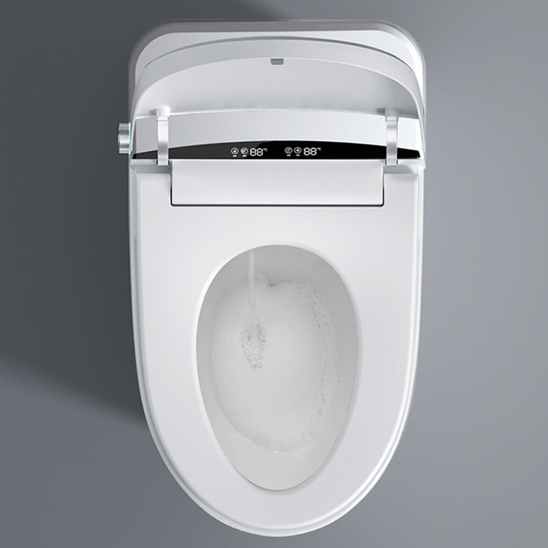Elongated Toilet Seat Bidet White One-Piece Smart Toilet Bidet with Unlimited Warm Water Clearhalo 'Bathroom Remodel & Bathroom Fixtures' 'Bidets' 'Home Improvement' 'home_improvement' 'home_improvement_bidets' 'Toilets & Bidets' 7402533