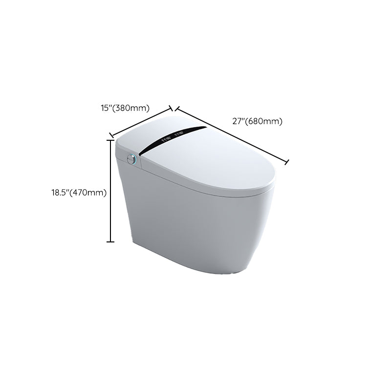 Elongated Toilet Seat Bidet White One-Piece Smart Toilet Bidet with Unlimited Warm Water Clearhalo 'Bathroom Remodel & Bathroom Fixtures' 'Bidets' 'Home Improvement' 'home_improvement' 'home_improvement_bidets' 'Toilets & Bidets' 7402537