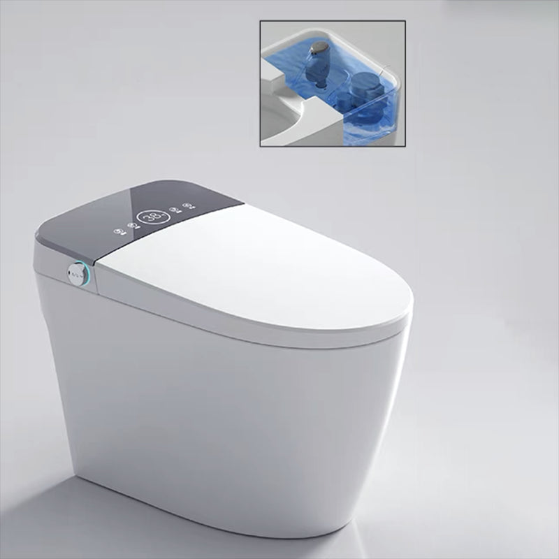 Elongated Floor Standing Bidet Contemporary Smart Bidet with Quiet-Close White Clearhalo 'Bathroom Remodel & Bathroom Fixtures' 'Bidets' 'Home Improvement' 'home_improvement' 'home_improvement_bidets' 'Toilets & Bidets' 7402539