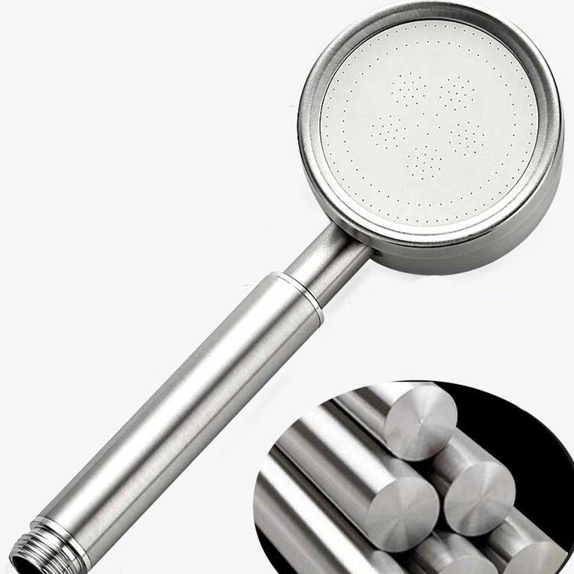 Round Hand Shower Water Efficient Stainless Steel Showerhead Clearhalo 'Bathroom Remodel & Bathroom Fixtures' 'Home Improvement' 'home_improvement' 'home_improvement_shower_heads' 'Shower Heads' 'shower_heads' 'Showers & Bathtubs Plumbing' 'Showers & Bathtubs' 7402670