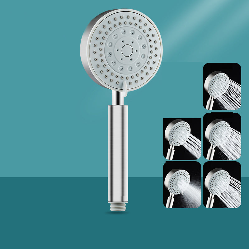 Stainless Steel Round Hand Shower Adjustable Spray Pattern Showerhead Hand Shower 5 Hose not included Clearhalo 'Bathroom Remodel & Bathroom Fixtures' 'Home Improvement' 'home_improvement' 'home_improvement_shower_heads' 'Shower Heads' 'shower_heads' 'Showers & Bathtubs Plumbing' 'Showers & Bathtubs' 7402686