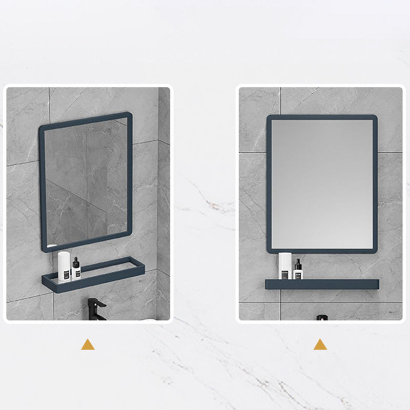 Rectangular Vanity Single Sink Faucet Wall-Mounted Blue Mirror Metal Frame Bath Vanity Clearhalo 'Bathroom Remodel & Bathroom Fixtures' 'Bathroom Vanities' 'bathroom_vanities' 'Home Improvement' 'home_improvement' 'home_improvement_bathroom_vanities' 7402846