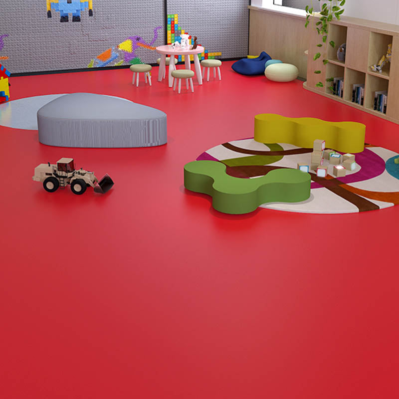 Waterproof PVC Flooring Pure Color Fire Resistant Self-Stick PVC Flooring Red Clearhalo 'Flooring 'Home Improvement' 'home_improvement' 'home_improvement_vinyl_flooring' 'Vinyl Flooring' 'vinyl_flooring' Walls and Ceiling' 7403325