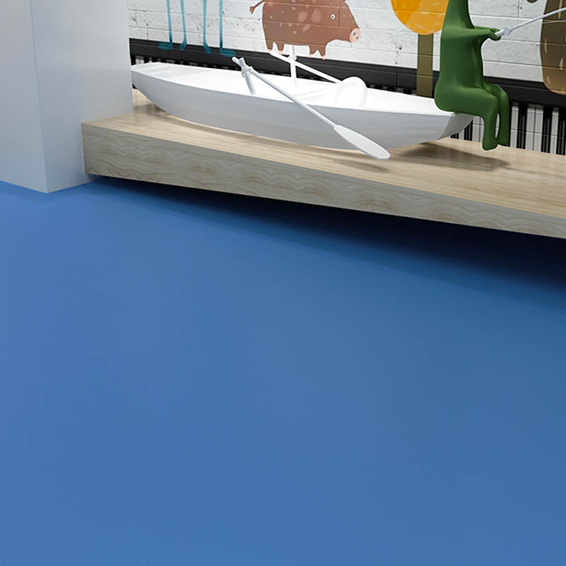 Waterproof PVC Flooring Pure Color Fire Resistant Self-Stick PVC Flooring Light Blue Clearhalo 'Flooring 'Home Improvement' 'home_improvement' 'home_improvement_vinyl_flooring' 'Vinyl Flooring' 'vinyl_flooring' Walls and Ceiling' 7403334