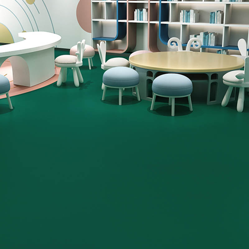 Waterproof PVC Flooring Pure Color Fire Resistant Self-Stick PVC Flooring Green Clearhalo 'Flooring 'Home Improvement' 'home_improvement' 'home_improvement_vinyl_flooring' 'Vinyl Flooring' 'vinyl_flooring' Walls and Ceiling' 7403336