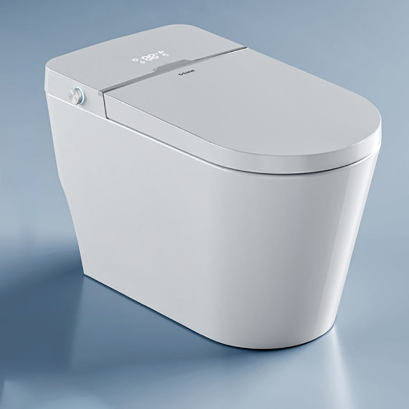 White Finish Antimicrobial One Pieces Smart Toilet Elongated Bidet Seat Clearhalo 'Bathroom Remodel & Bathroom Fixtures' 'Bidets' 'Home Improvement' 'home_improvement' 'home_improvement_bidets' 'Toilets & Bidets' 7406314