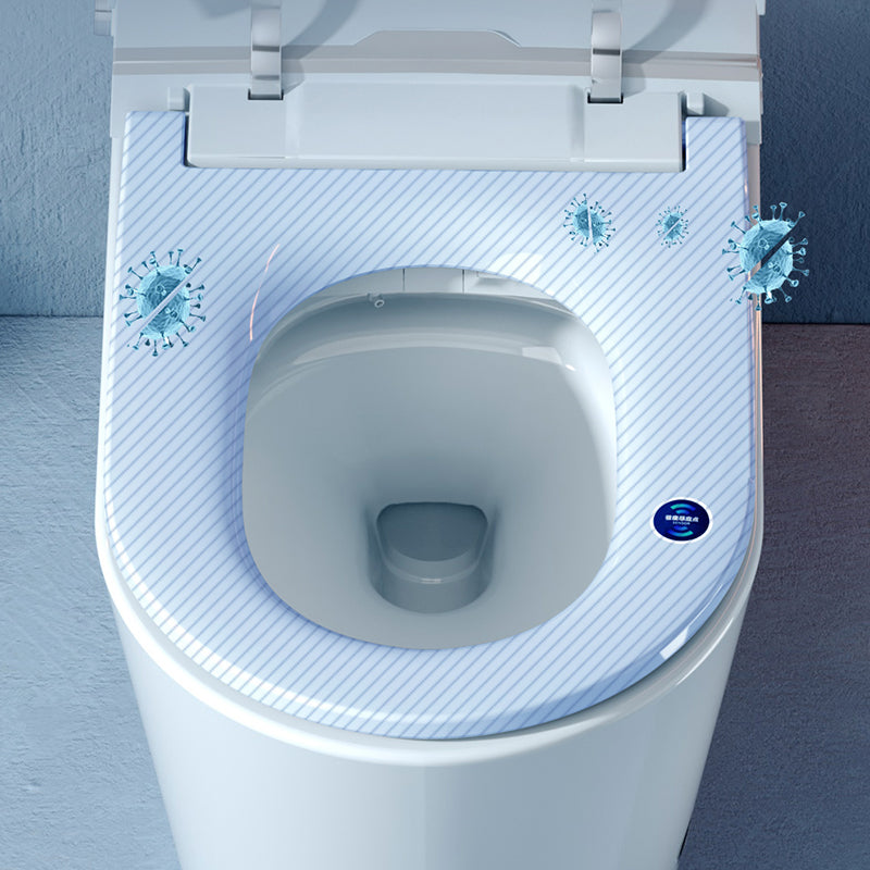 White Finish Antimicrobial One Pieces Smart Toilet Elongated Bidet Seat Clearhalo 'Bathroom Remodel & Bathroom Fixtures' 'Bidets' 'Home Improvement' 'home_improvement' 'home_improvement_bidets' 'Toilets & Bidets' 7406320