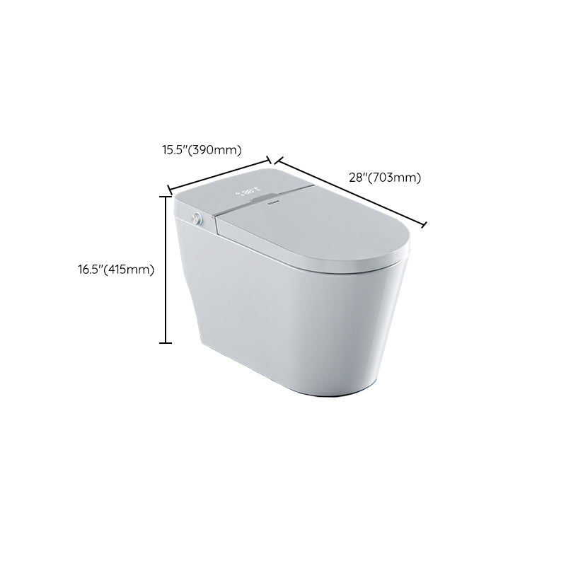 White Finish Antimicrobial One Pieces Smart Toilet Elongated Bidet Seat Clearhalo 'Bathroom Remodel & Bathroom Fixtures' 'Bidets' 'Home Improvement' 'home_improvement' 'home_improvement_bidets' 'Toilets & Bidets' 7406324