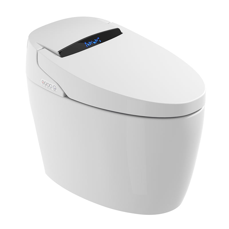 Elongated All-in-One Bidet White One-Piece Smart Toilet Bidet with Heated Seat Clearhalo 'Bathroom Remodel & Bathroom Fixtures' 'Bidets' 'Home Improvement' 'home_improvement' 'home_improvement_bidets' 'Toilets & Bidets' 7409814