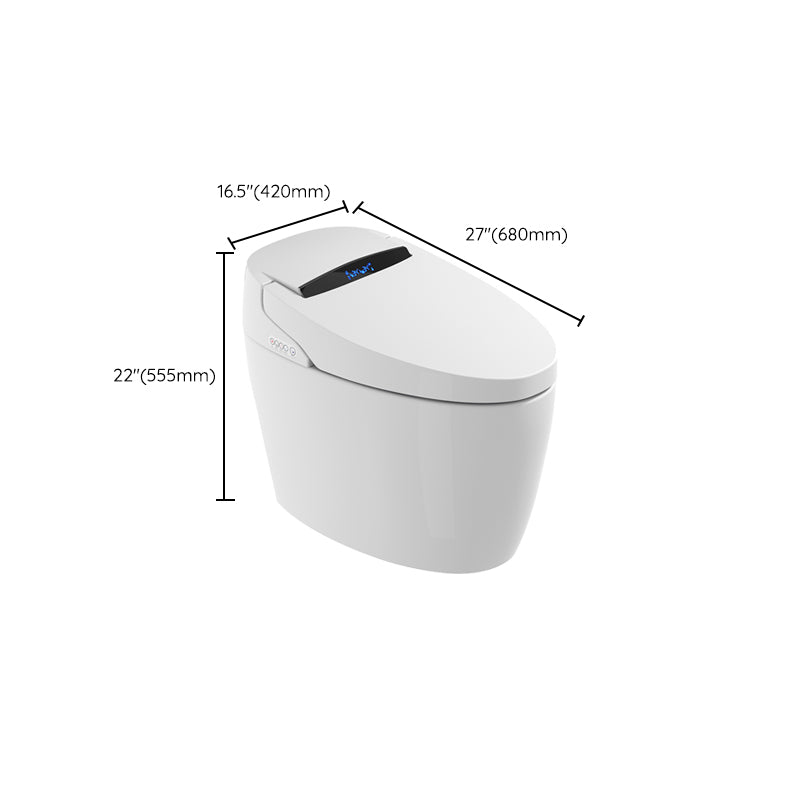 Elongated All-in-One Bidet White One-Piece Smart Toilet Bidet with Heated Seat Clearhalo 'Bathroom Remodel & Bathroom Fixtures' 'Bidets' 'Home Improvement' 'home_improvement' 'home_improvement_bidets' 'Toilets & Bidets' 7409820
