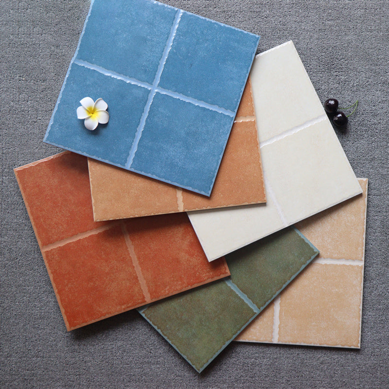 Floor Tiles Square Ceramic Matte Vintage Scratch Resistant Floor Tiles Clearhalo 'Floor Tiles & Wall Tiles' 'floor_tiles_wall_tiles' 'Flooring 'Home Improvement' 'home_improvement' 'home_improvement_floor_tiles_wall_tiles' Walls and Ceiling' 7410584