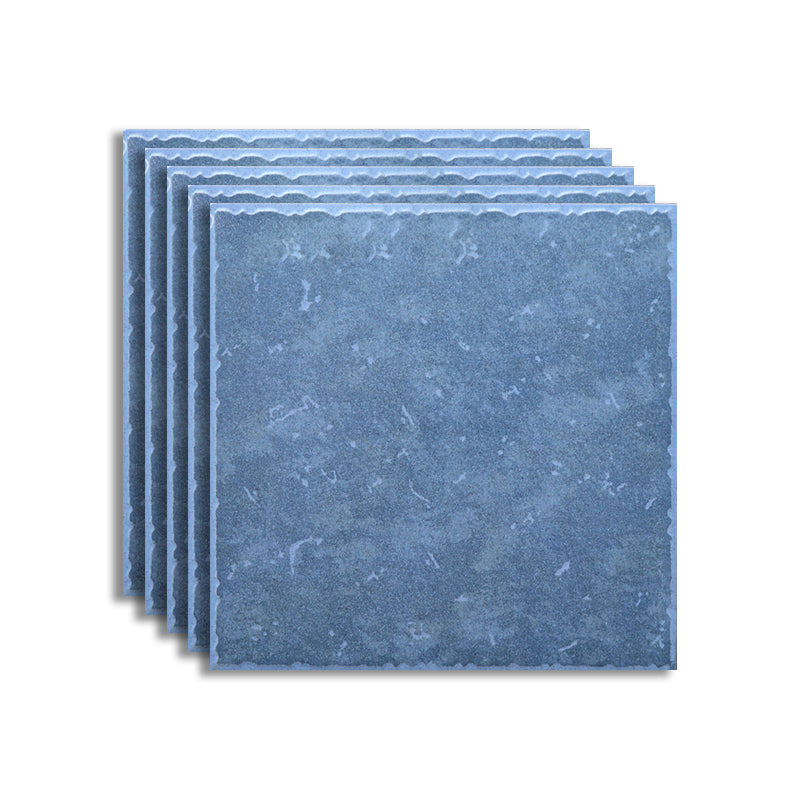 Floor Tiles Square Ceramic Matte Vintage Scratch Resistant Floor Tiles Denim Blue Clearhalo 'Floor Tiles & Wall Tiles' 'floor_tiles_wall_tiles' 'Flooring 'Home Improvement' 'home_improvement' 'home_improvement_floor_tiles_wall_tiles' Walls and Ceiling' 7410602