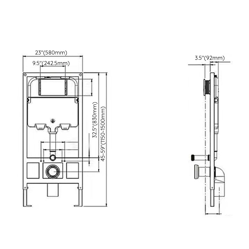 Contemporary Wall Mount Flush Toilet Slow Close Seat Included Urine Toilet for Washroom Clearhalo 'Bathroom Remodel & Bathroom Fixtures' 'Home Improvement' 'home_improvement' 'home_improvement_toilets' 'Toilets & Bidets' 'Toilets' 7411530