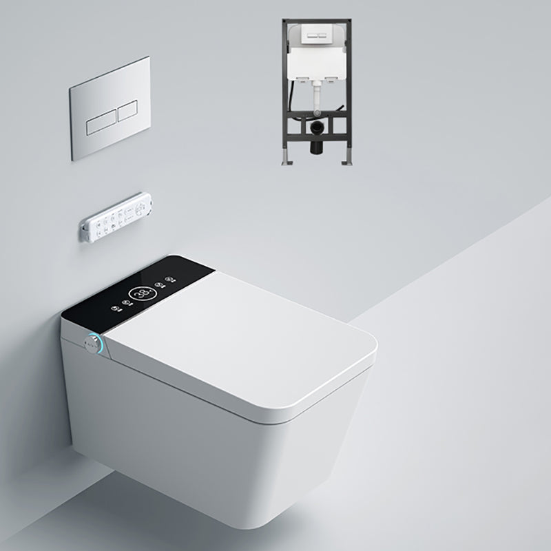 Minimalist Wall Mounted Bidet Foot Sensor White Temperature Control Black Clearhalo 'Bathroom Remodel & Bathroom Fixtures' 'Bidets' 'Home Improvement' 'home_improvement' 'home_improvement_bidets' 'Toilets & Bidets' 7411732