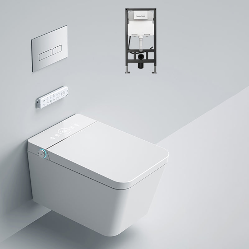 Minimalist Wall Mounted Bidet Foot Sensor White Temperature Control White Clearhalo 'Bathroom Remodel & Bathroom Fixtures' 'Bidets' 'Home Improvement' 'home_improvement' 'home_improvement_bidets' 'Toilets & Bidets' 7411733