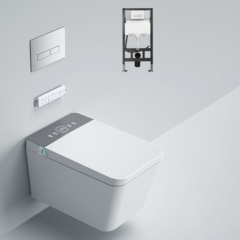 Minimalist Wall Mounted Bidet Foot Sensor White Temperature Control Grey Clearhalo 'Bathroom Remodel & Bathroom Fixtures' 'Bidets' 'Home Improvement' 'home_improvement' 'home_improvement_bidets' 'Toilets & Bidets' 7411735