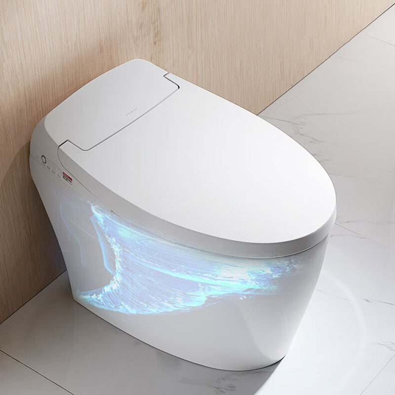 Antimicrobial Floor Mount Bidet Elongated All-In-One Toilet Seat Bidet with Heated Seat Clearhalo 'Bathroom Remodel & Bathroom Fixtures' 'Bidets' 'Home Improvement' 'home_improvement' 'home_improvement_bidets' 'Toilets & Bidets' 7413384